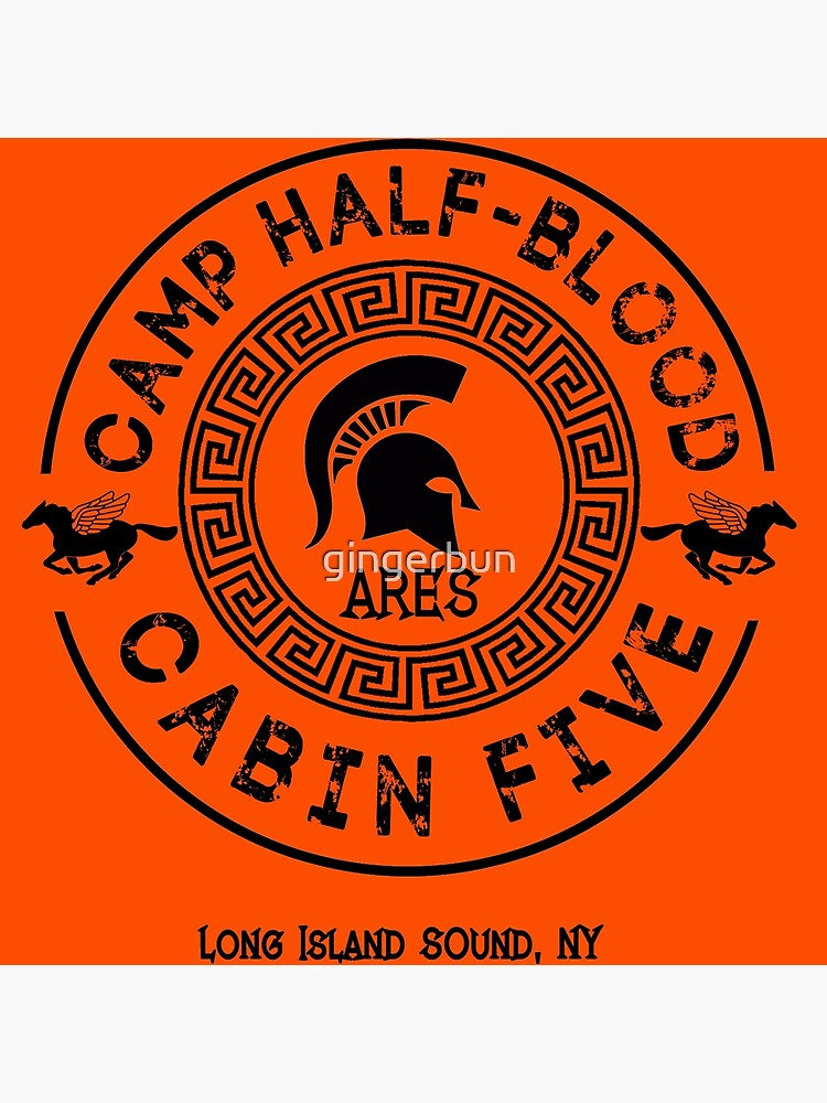 Percy Jackson - Camp Half-Blood - Cabin Five - Ares Sticker for Sale by  gingerbun