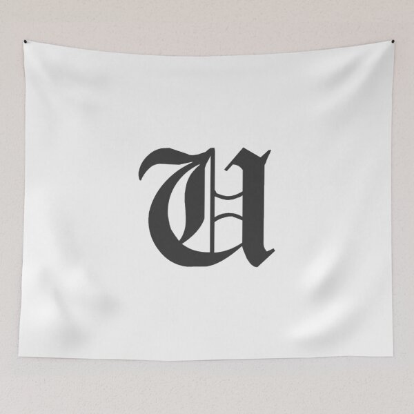 Item preview, U - Old English Lettering - U designed and sold by VintageTeesNow.