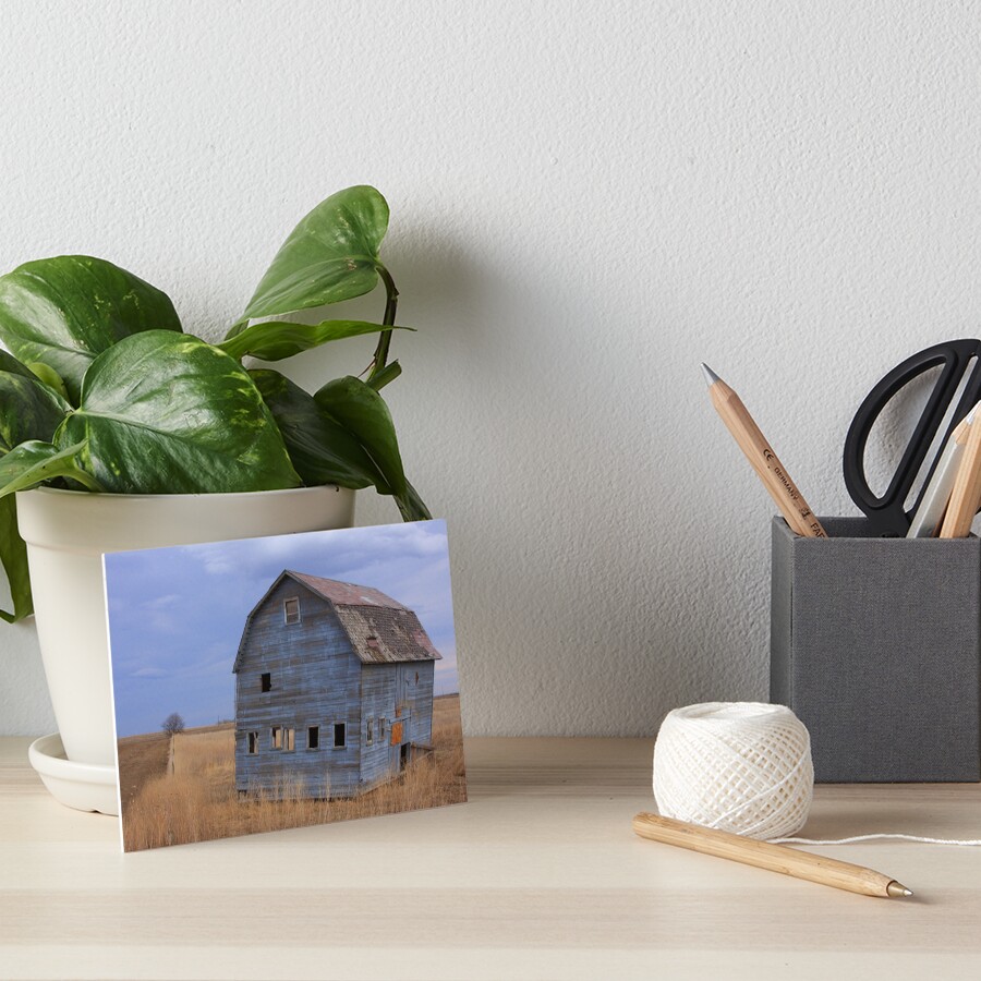 Blue Barn Art Board Print