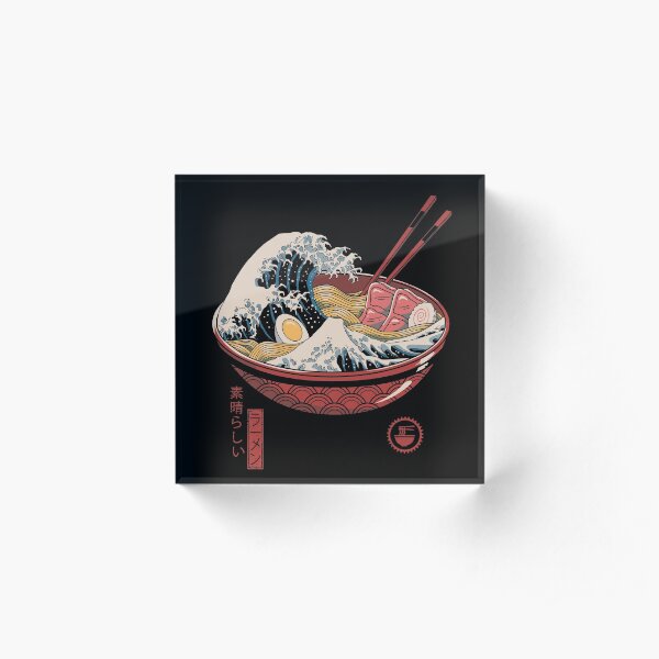 Gran ramen de onda Bloque acrílico