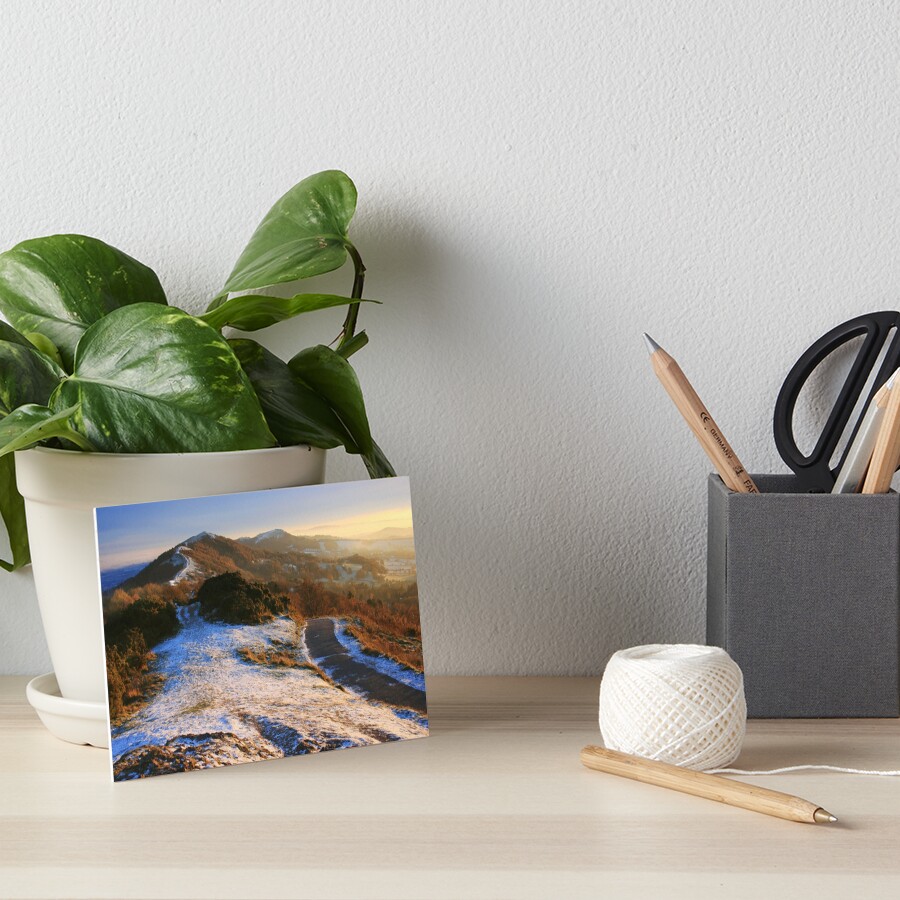 Malvern Hills: Winter Walk Art Board Print