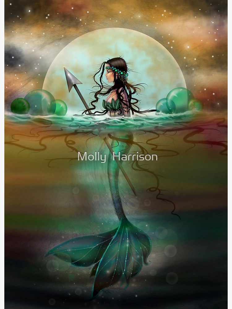 Impression rigide for Sale avec l'œuvre « Lumières scintillantes Licorne  Fantasy Art par Molly Harrison » de l'artiste Molly Harrison