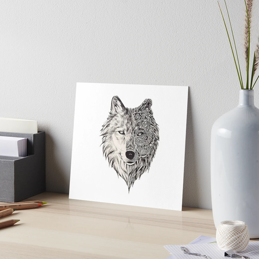 Diamond Painting - Special Shape - Mandala Wolf(30*40cm)-995652.04