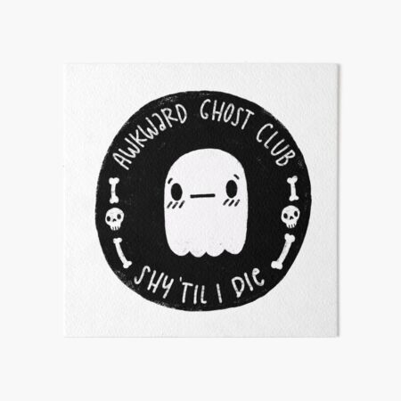 Awkward Ghost Club Black Art Board Print