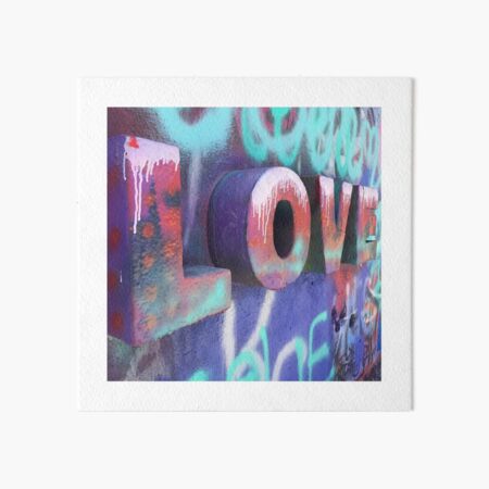 Graffiti with Love Art Board Print