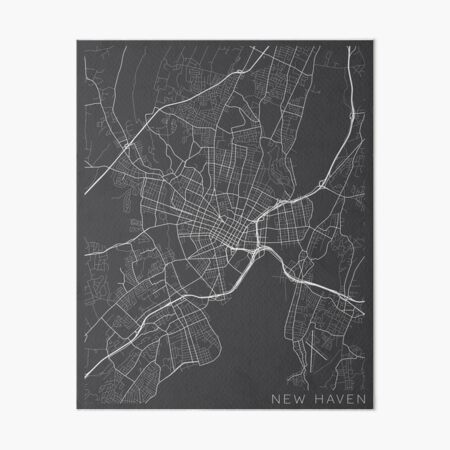 Artikel-Vorschau von New-Haven-Karte, USA - Grau, designt und verkauft von MainStreetMaps.