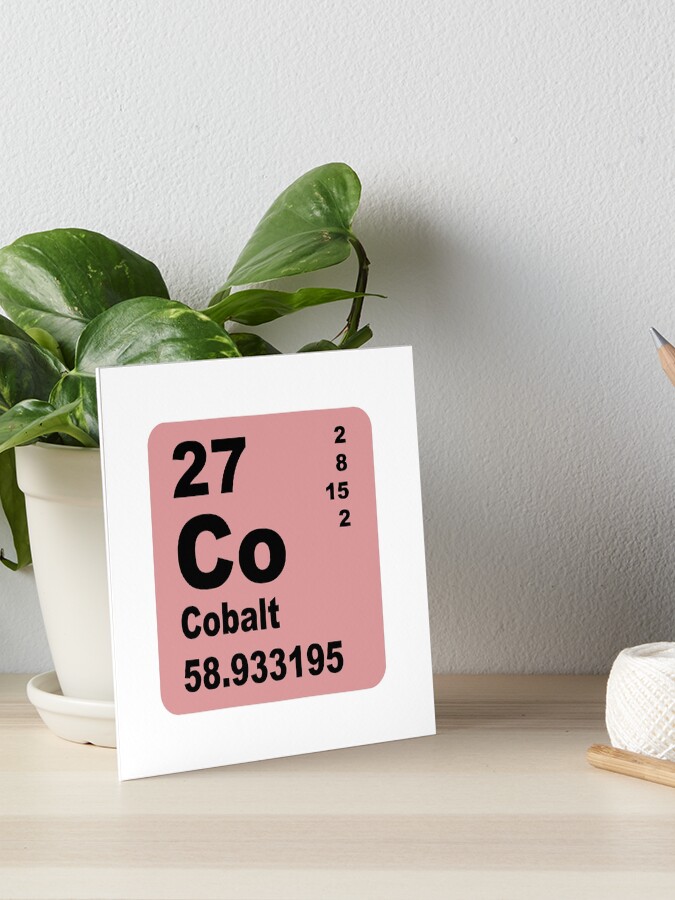 Cobalt Periodic Table Of Elements Art Board Print