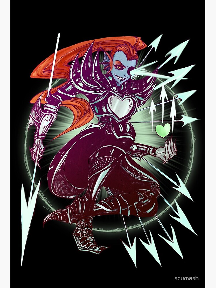 Undertale Undyne Art Board Print By Scumash Redbubble