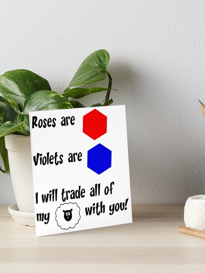Catan Love Poem Art Board Print