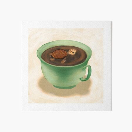Tea Turtle Art Board Print