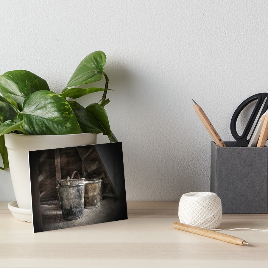 Buckets Art Board Print