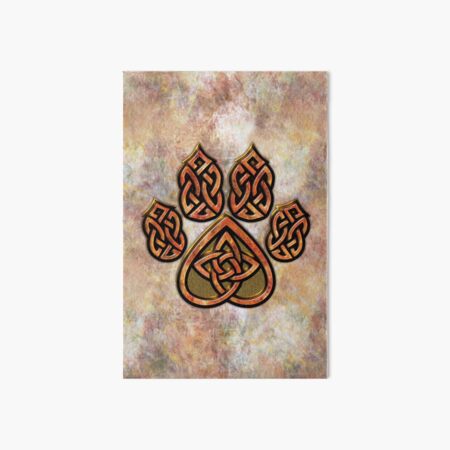 Celtic Knot Pawprint - Prints and Cards Art Board Print