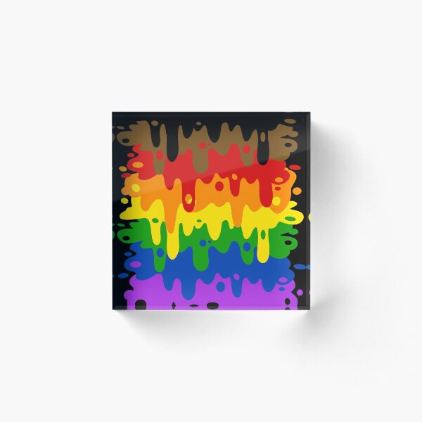 Gay Pride Goop Acrylic Block