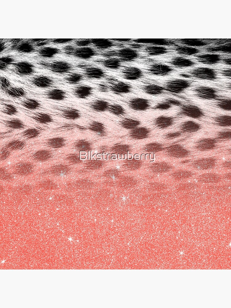 Pink Black Leopard Print Faux Glitter | Art Board Print