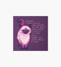Anxiety Encouragement Galaxy Cat Art Board Print
