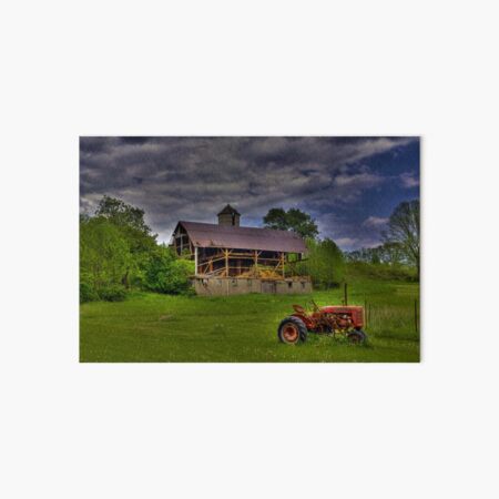 The Little Red Tractor Art Board Print