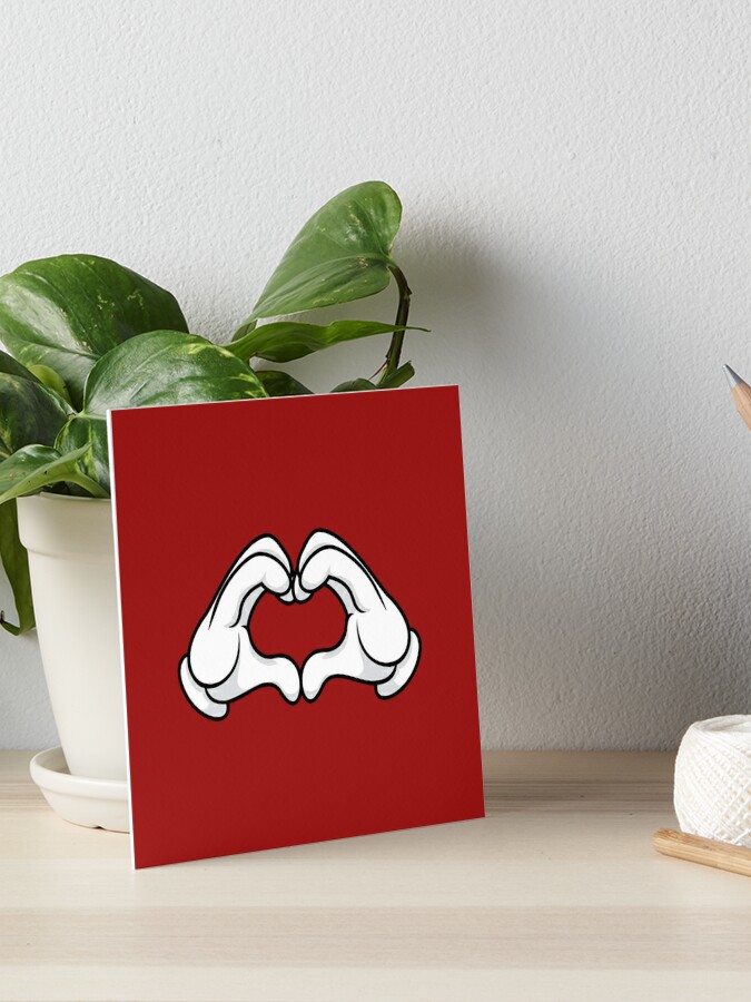 Mickey Hands Heart Love Art Print for Sale by thatshands