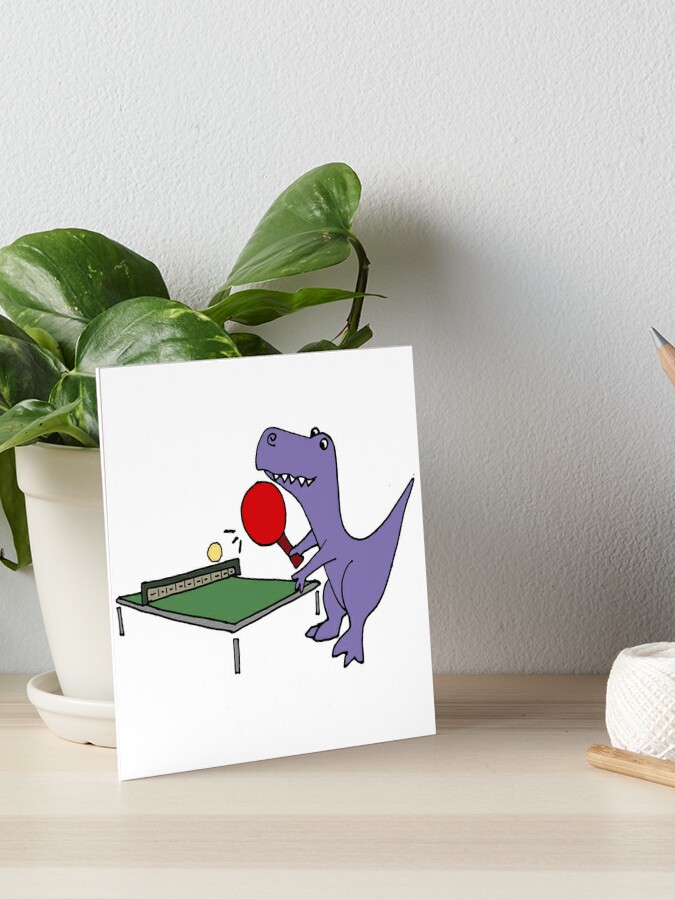 Funny T-rex Dinosaur Runner Art Board Print for Sale by naturesfancy