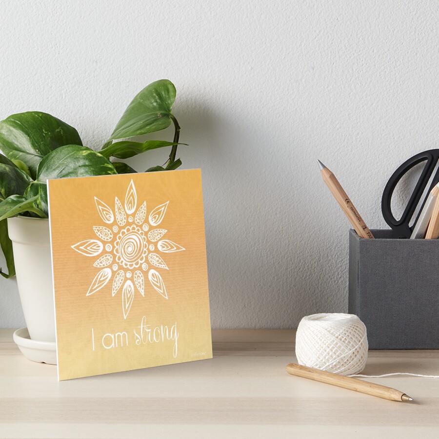 I AM Strong Art Board Print