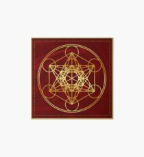 Metatrons Cube, Flower of life, Sacred Geometry Art Board Print