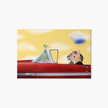 Whimsy and a Red Convertible Art Board Print