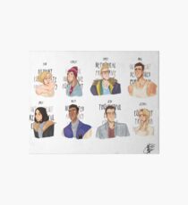 Cast of Until Dawn Art Board Print