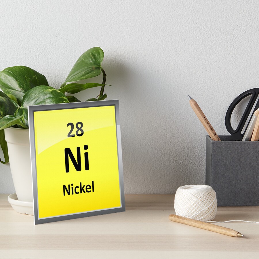 Nickel Element Symbol Periodic Table Art Board Print