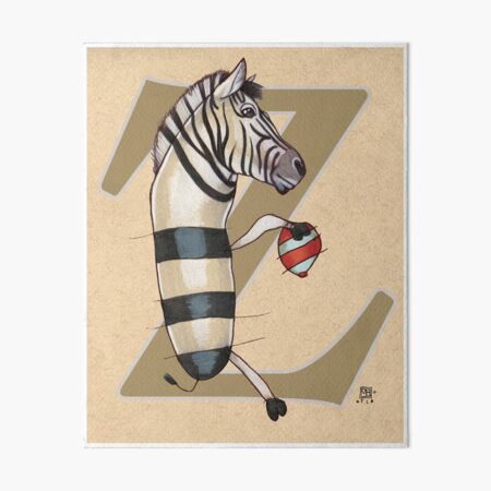 Z is for ZEBRA Art Board Print