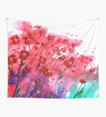 Flowers - Dancing Poppies Wall Tapestry