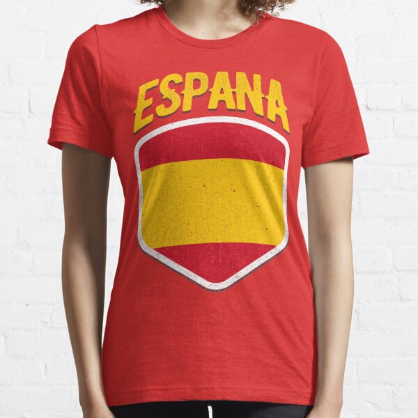 Spain National Flag Espana T Shirt Black Unisex USA Size 