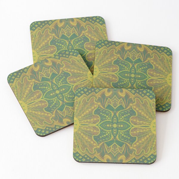 Item preview, Oak King, Bohemian Arabesque Pattern, Yellow Green designed and sold by Julia Khoroshikh.
