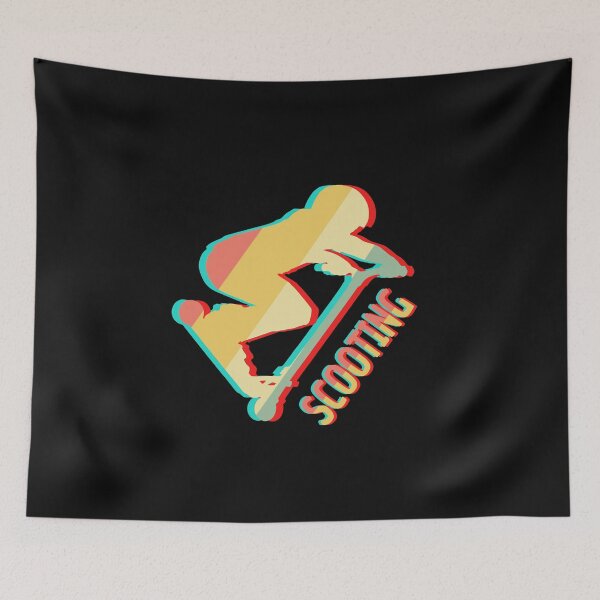 Item preview, Scooting Riding a Scooter Extreme Stunt Kick Vintage Colors  designed and sold by alenaz.