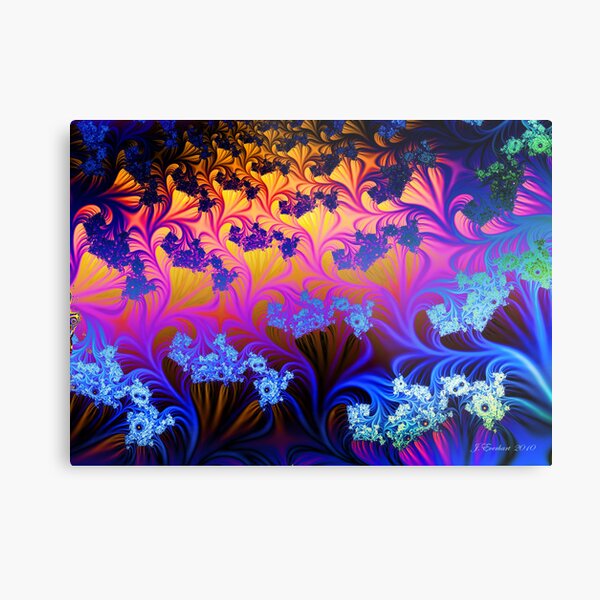 Fractal Sunset Metal Print