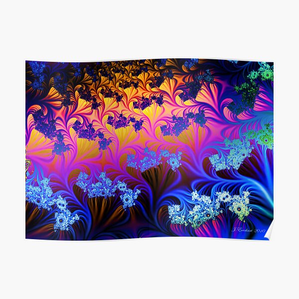 Fractal Sunset Poster
