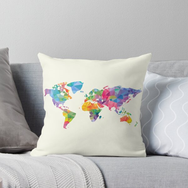 Item preview, Geometric map of the world designed and sold by purplesparrow.