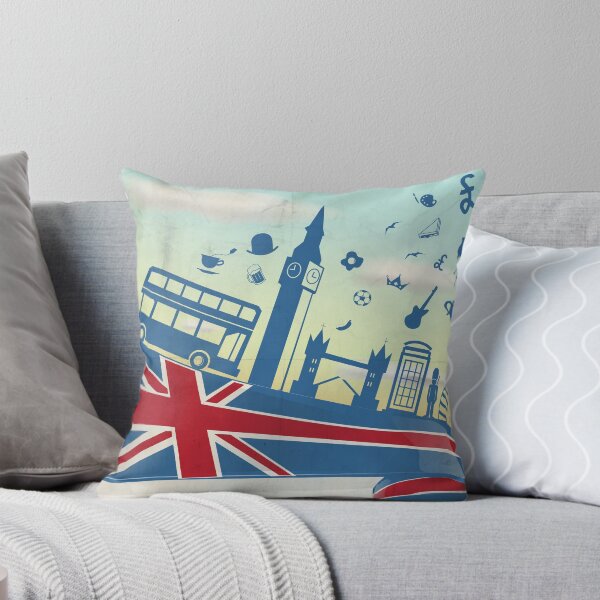 Item preview, UK LONDON  element on flag with sky background designed and sold by Doomko.