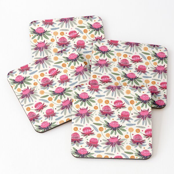 Item preview, Waratahs and Craspedia (Cream)  designed and sold by TigaTiga.
