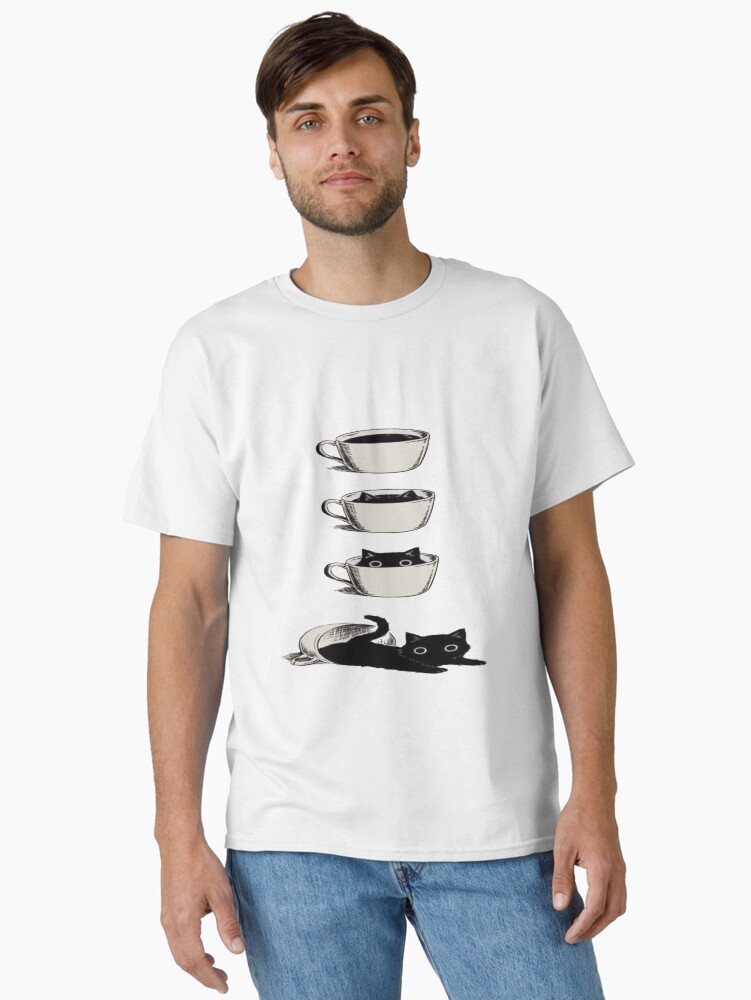 Thumbnail 2 of 7, Classic T-Shirt, Coffee or Cats? designed and sold by serpentsky17.
