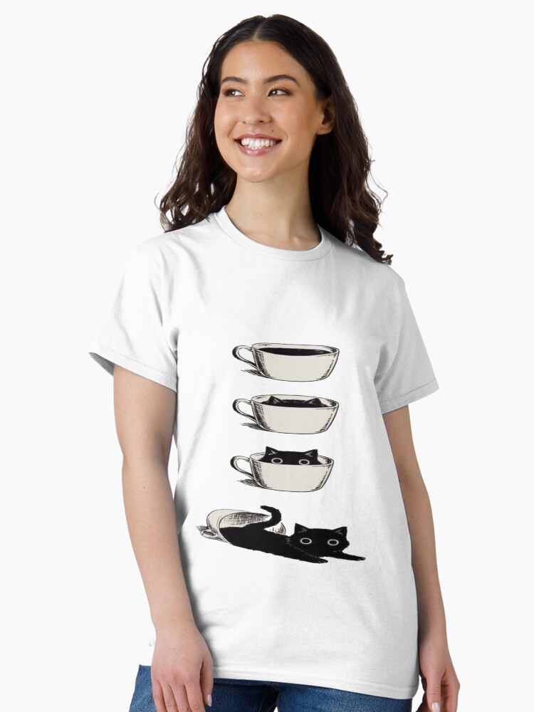 Thumbnail 1 of 7, Classic T-Shirt, Coffee or Cats? designed and sold by serpentsky17.