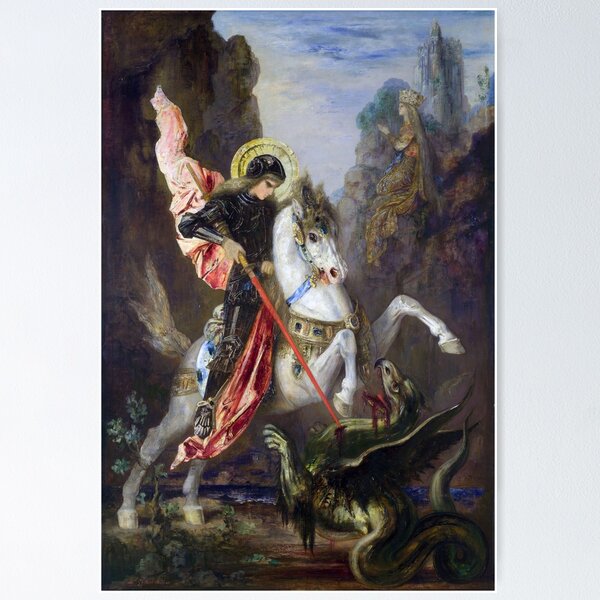 Item preview, Dragonslayer by Gustave Moreau designed and sold by emperors-vault.