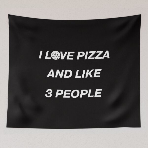 Item preview, I Love Pizza and Like 3 Three People Introvert Anti Social designed and sold by shoutoutshirtco.