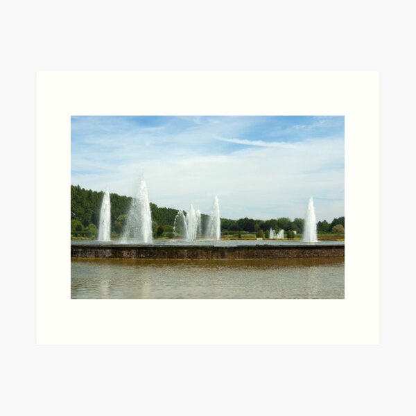 Fountains in a dream garden  Art Print
