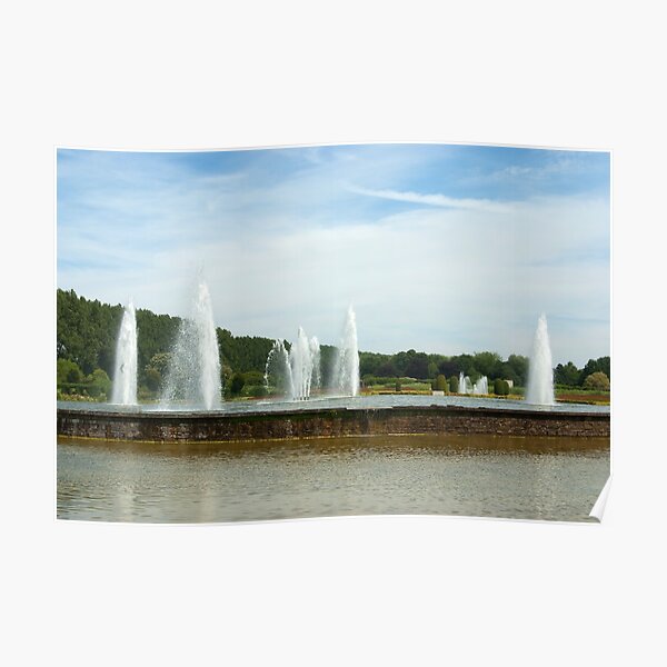 Fountains in a dream garden Poster
