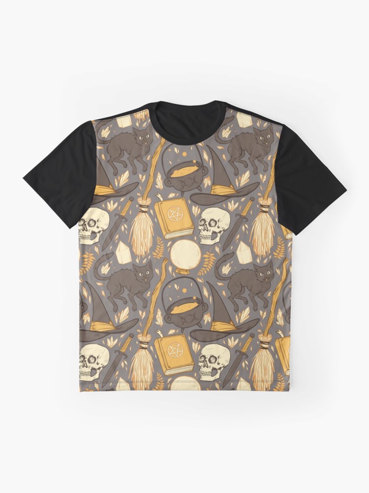 Alternative Ansicht von Hexenzubehör in warmem Grau Grafik T-Shirt