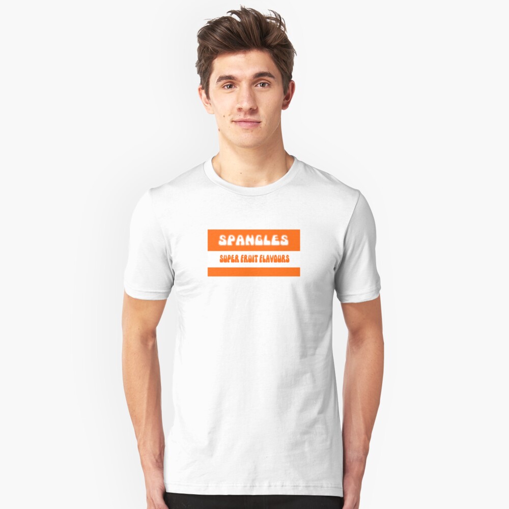 Super Fruit Flavoured Spangles 1970s retro boiled sweets Slim Fit T-Shirt