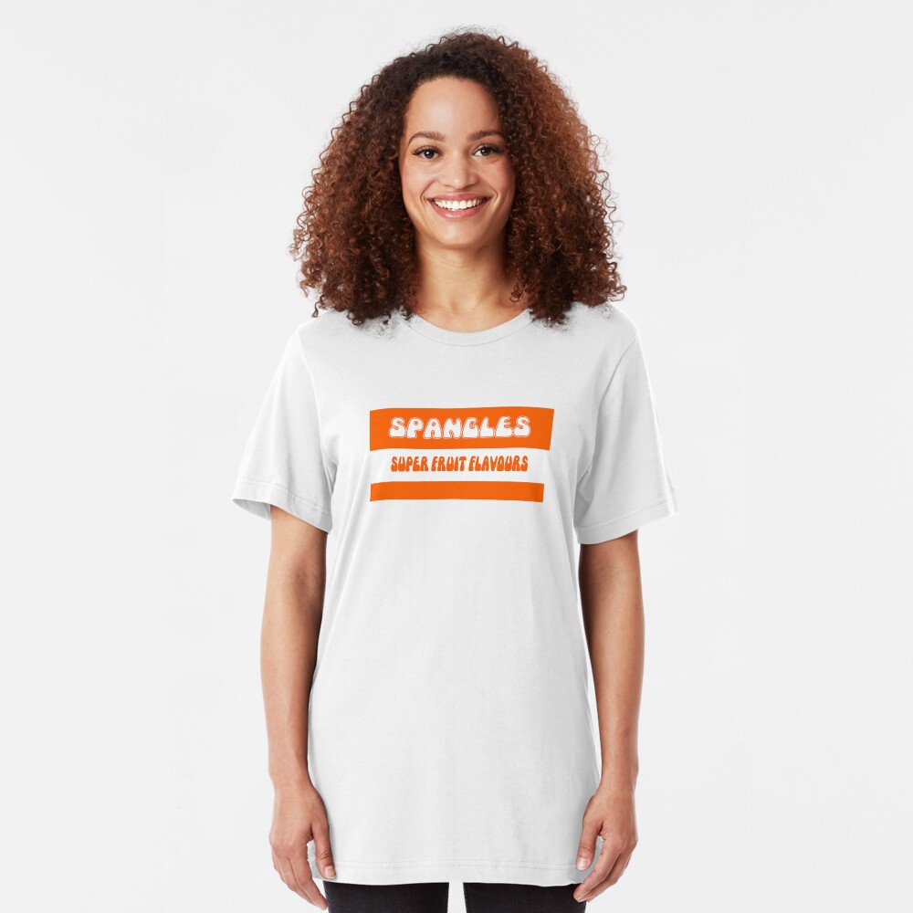 Super Fruit Flavoured Spangles 1970s retro boiled sweets Slim Fit T-Shirt