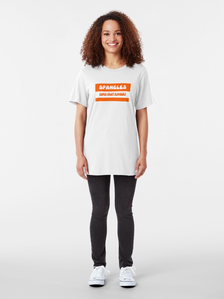 Alternate view of Super Fruit Flavoured Spangles 1970s retro boiled sweets Slim Fit T-Shirt