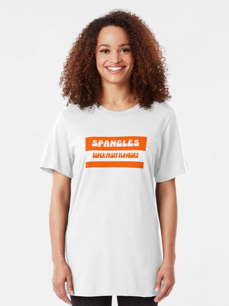 Alternate view of Super Fruit Flavoured Spangles 1970s retro boiled sweets Slim Fit T-Shirt