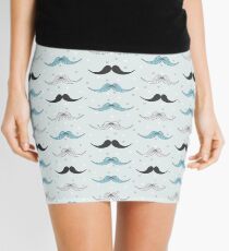 Vintage mustache pattern Mini Skirt