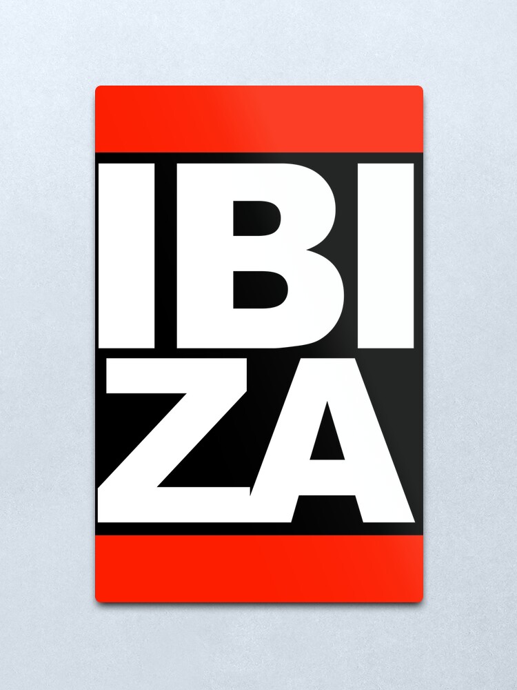 Ibiza Run Dmc Logo Metal Print By Chrismick42 Redbubble